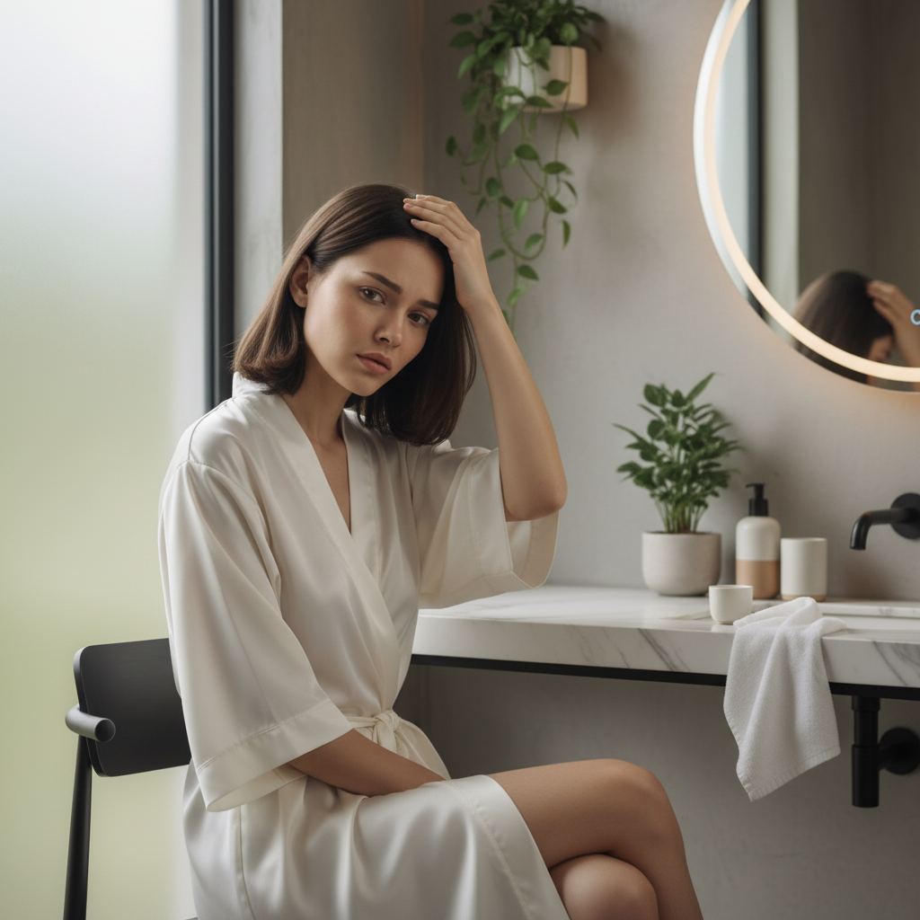 Tóc mỏng, đường ngôi rộng